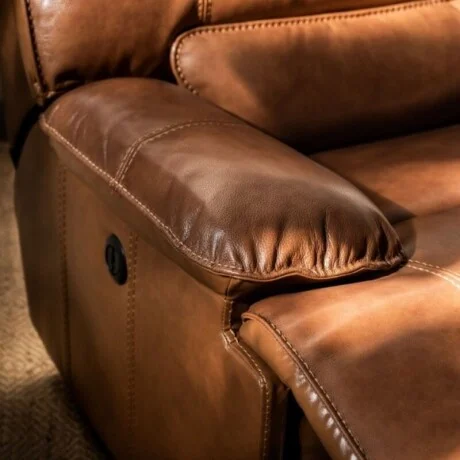 Sillón Reclinable Cuero Dobson 1 Cuerpo en Marrón - Sillones y sofás, Uruguay | Aihaus, vista 3