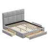 Cama C/cajones King Madera-y-tela Gris Granate en Gris - Dormitorio, Uruguay | Divino, vista 2 de 2