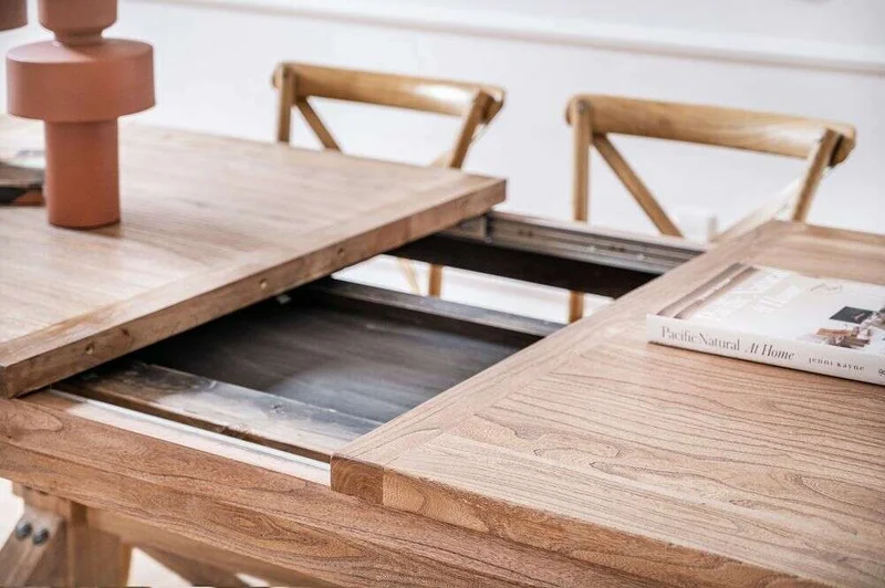 MESA COMEDOR EXTENSIBLE - 2.00 A 2.80 MTS - OLMO en Madera natural - Mesas de comedor, Uruguay | La Iberica, vista 11