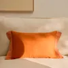 Almohadón Disea de lino - naranja con detalle de rayas naranjas, 40 x 60 cm en Naranja - Textiles, Uruguay | Kavehome, vista 2 de 5