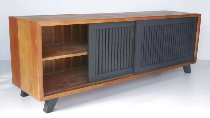 RACK BLACK RIO 1,75mt en Negro - Muebles para TV, Uruguay | Fundamento Muebles, vista 3