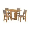 Juego De Comedor 4 Sillas Tapizadas Tapa Rectangular Mdp en MIEL/GRIS - Mesas de comedor, Uruguay | Soy Hogar, vista 2 de 4