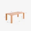 Mesa Deyanira de chapa de roble y patas de madera maciza de roble 200 x 100 cm en Madera natural - Mesas de comedor, Uruguay | Kavehome, vista 6 de 6