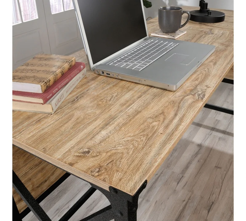 Escritorio Esquinero en L - Sauder - Linea Steel River en Madera natural - Escritorios y sillas de escritorio, Uruguay | Rústico Hogar, vista 3