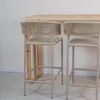 Banqueta de barra en cuerda náutica beige y aluminio en Beige - Butacas, banquetas y puffs, Uruguay | Entrecasa, vista 3 de 5