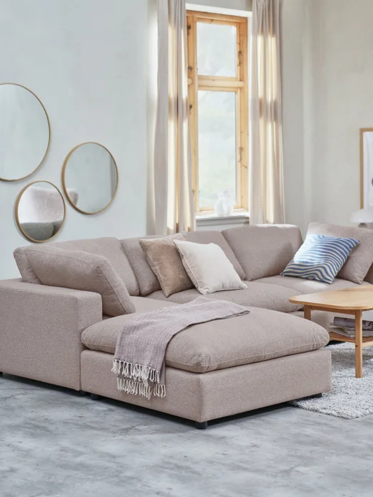 Módulo de sofá LYBY chaise/puf arena en Beige - Sillones y sofás, Uruguay | JYSK, vista 3