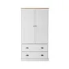Ropero 2 Puertas - 2 Cajones - Línea Oslo - Blanco en Blanco - Roperos y placares, Uruguay | Ecowood, vista 3 de 4
