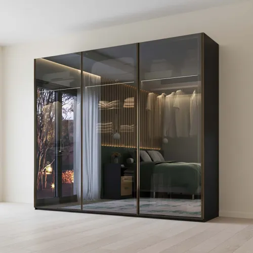 Placard 3 Puertas Mdf Negro Dubai en Negro - Roperos y placares, Uruguay | Divino