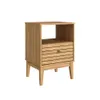 Mesa De Luz 1 Cajon Mdp Patas De Madera Linea Retro - Mesas de luz, Uruguay | Lais Muebles, vista 1 de 2