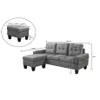 Sillon 3 cuerpos con chaise Herbie - GRIS en Gris, Uruguay | La Cueva Muebles, vista 14 de 14