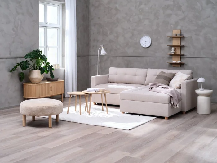 Sofá cama chaise longue TEGLHUSE beige en Beige - Sillones y sofás, Uruguay | JYSK