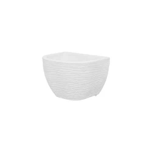 MACETA PARA PARED 21X17CM SISAL BLANCA en Blanco - Macetas, Uruguay | Decohogar