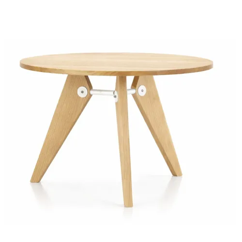 Mesa de comedor Gueridon 120 cm - Blanco en Madera natural - Mesas de comedor, Uruguay | Samic