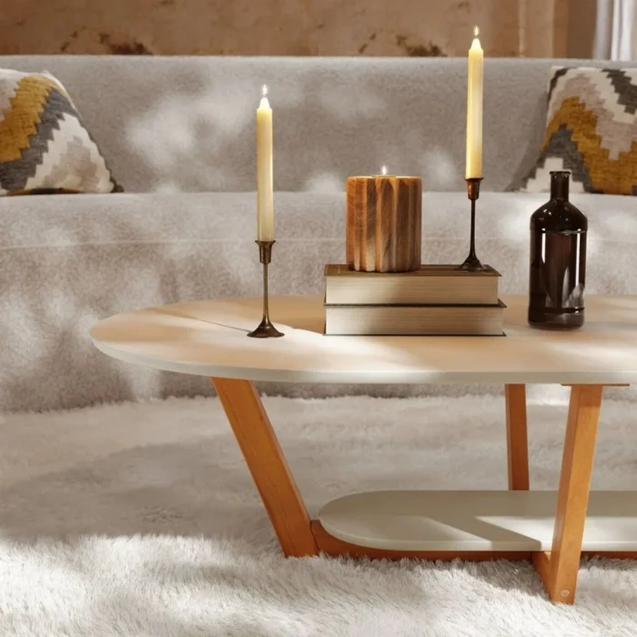 Mesa de living Elegance - Off Withe en Beige - Mesas de living, Uruguay | La Cueva Muebles, vista 5
