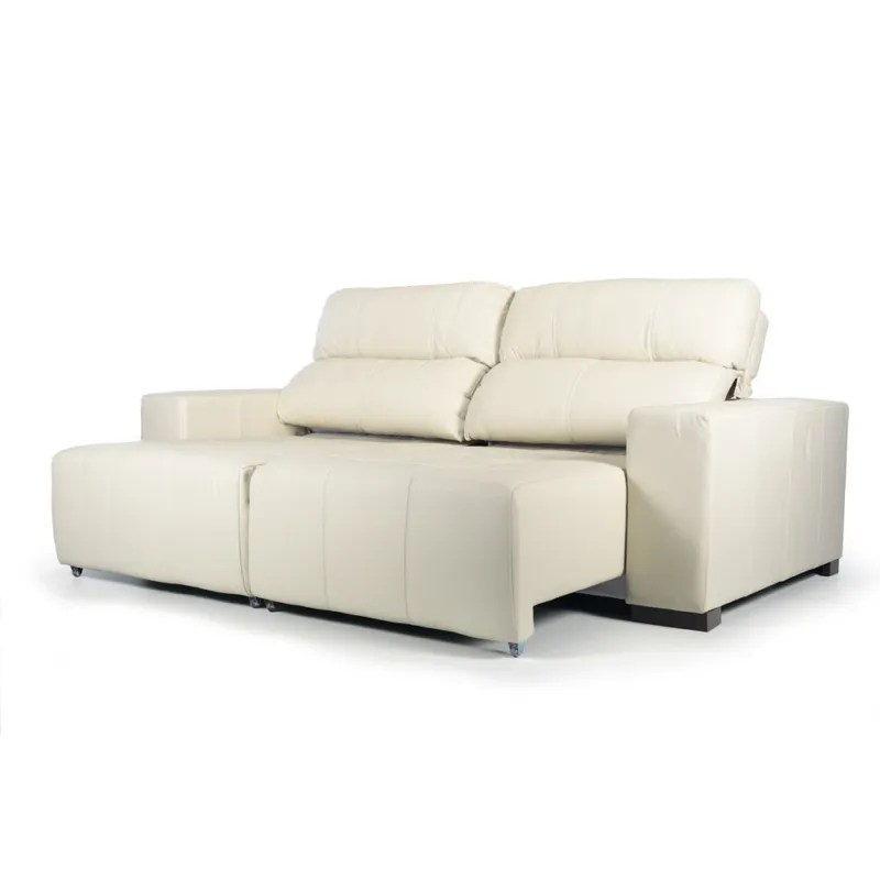 Sofá Madi Reclinable - Cuero Básico - 2 cuerpos - Arena - (Preventa) en Beige - Sillones y sofás, Uruguay | NYR
