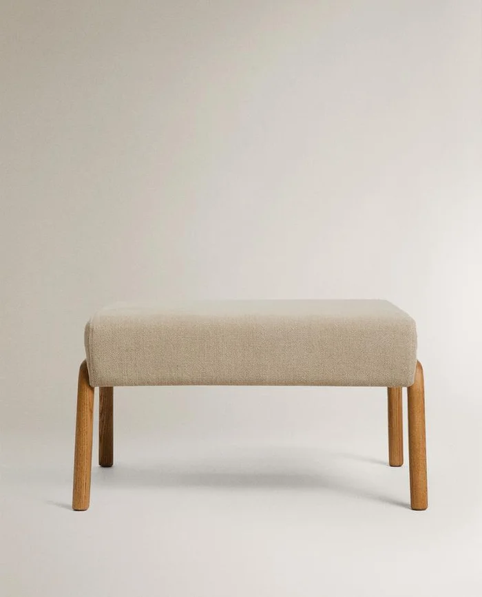 TABURETE REPOSAPIÉS MADERA FRESNO LINO en Beige - Sillas, Uruguay | Zara Home, vista 2