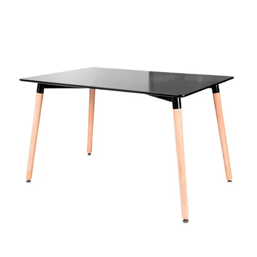 MESA EAMES RH NEGRA DT038-1X05 - Mesas de living, Uruguay | Rosas Hermanos