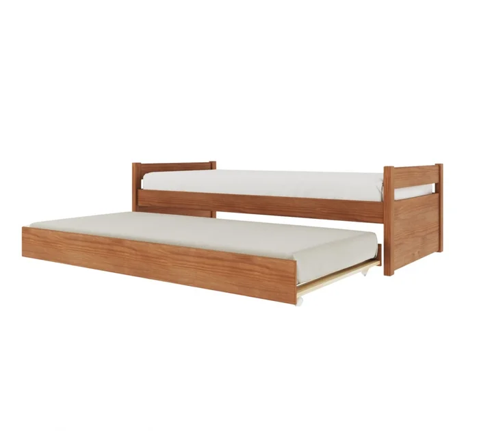 Cama Marinera Doublé 1 Plaza Madera Maciza - Linea Funcional - Marrón en Marrón - Dormitorio, Uruguay | Rústico Hogar, vista 2
