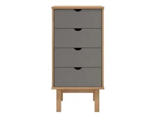 Cajonera 4 C Mel/gris Linea Nordica en Madera Maciza en Madera natural - Cómodas, Uruguay | Quesal, vista 10