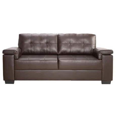Sillon 3 cuerpos Eco Cuero Luares - Chocolate en Marrón - Sillones y sofás, Uruguay | La Cueva Muebles, vista 11