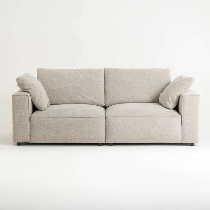 Sofá 3 Cuerpos Tela Natural-beige Acapulco Beige en Beige - Sillones y sofás, Uruguay | Divino, vista 2