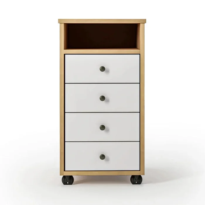 Cómoda 4 Cajones 1 Nicho - Línea Maden - Blanco en Blanco - Cómodas, Uruguay | Ecowood, vista 3