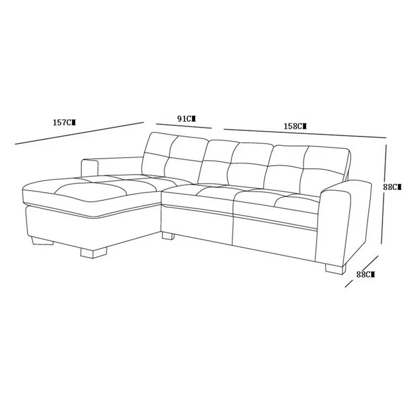 Sofá C/chaise Más De 4 Cuerpos Tela Gris Detroit en Gris - Sillones y sofás, Uruguay | Divino, vista 7