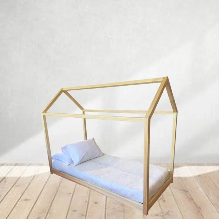 Cama Montessori en Madera natural - Dormitorio, Uruguay | Fábrica Italiana