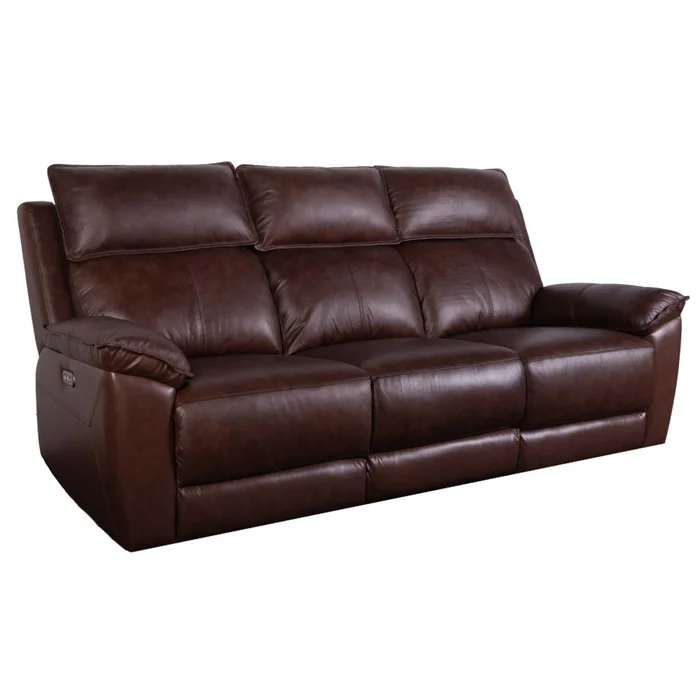 Recliner Eléctrico 3 Cuerpos Cuero-y-simil-cuero Marron Joshua en Marrón - Sillones y sofás, Uruguay | Divino, vista 4