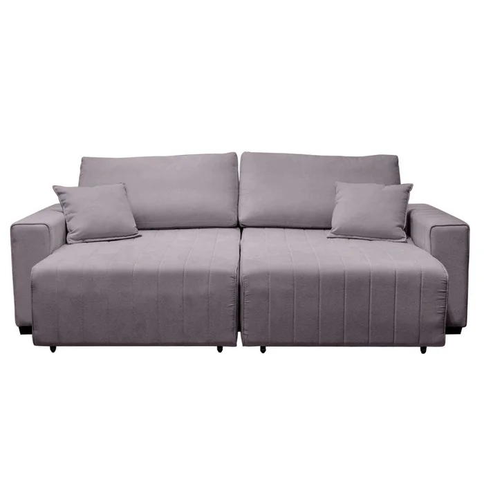 Sofa Retráctil 3 Cuerpos Tela Gris Connecticut en Gris - Sillones y sofás, Uruguay | Divino, vista 3