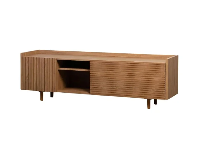 Rack PLISSE 1.60 m Madera en Madera natural - Muebles para TV, Uruguay | Finkel