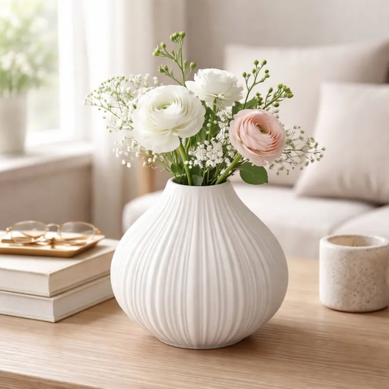 FLORERO PASTEL Blanco en Blanco - Decoración, Uruguay | Viasono