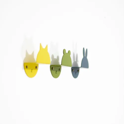 Percheros Fauna (x3) en Multicolor - Percheros y colgadores, Uruguay | Zeze Home Deco