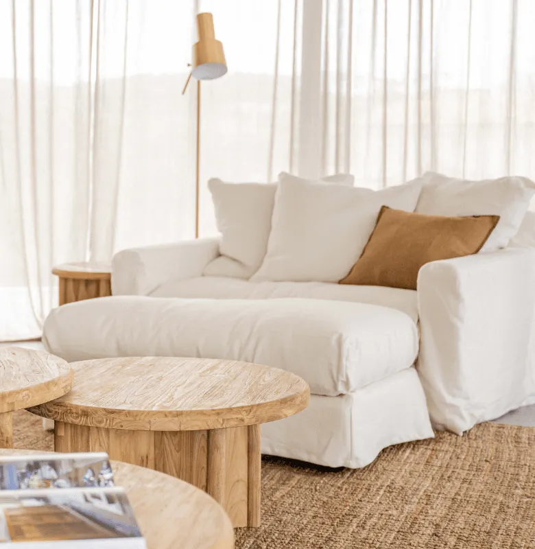 SOFA BISCARROSSE LOVESEAT 130 BLANCO en Blanco - Sillones y sofás, Uruguay | Masinfinito Casa