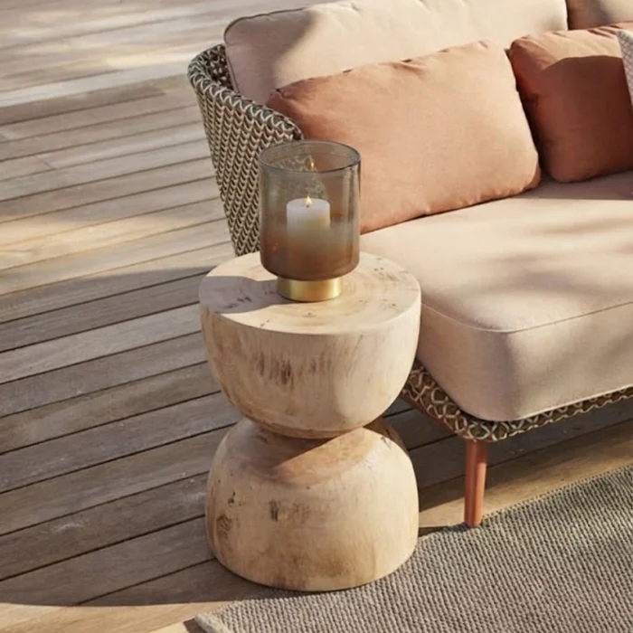Mesa de Arrime / Banco Bora L en Madera natural - Butacas, banquetas y puffs, Uruguay | Casakos, vista 4