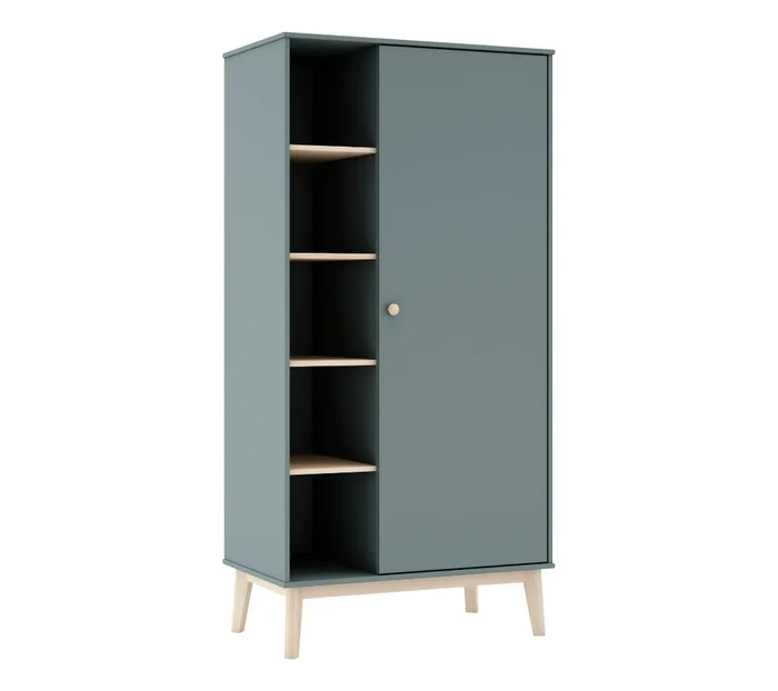 ROPERO ESTEBAN 1 PUERTA C ESTANTES KAKI 9909ZP - Roperos y placares, Uruguay | Rosas Hermanos