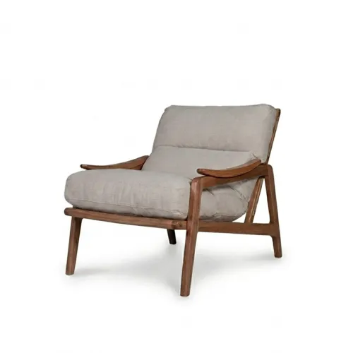 Butaca Brazia - Tela Rústica - 218-G2 (Cruda) en Beige - Butacas, banquetas y puffs, Uruguay | NYR