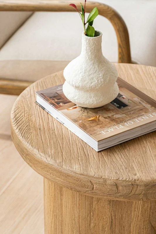 MESA DE COSTADO - OLMO ANTIGUO en Madera natural - Mesas de living, Uruguay | La Iberica, vista 8