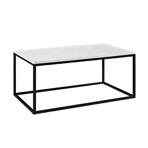 Mesa de centro - Mármol y metal en Blanco - Mesas de comedor, Uruguay | Rústico Hogar