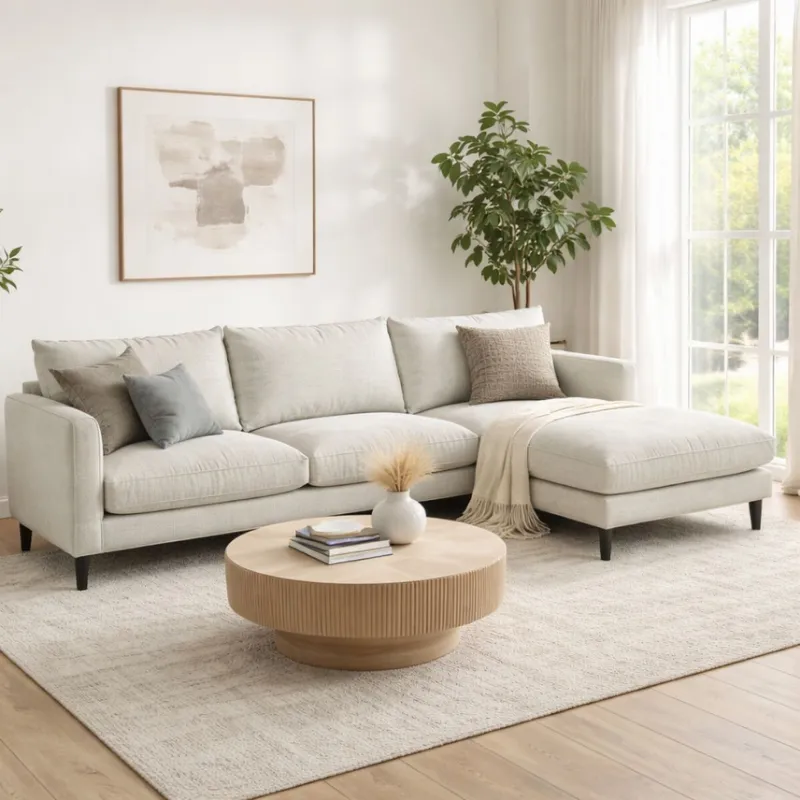 SOFA CON CHAISE PATAGONIA Beige DERECHO - Sillones y sofás, Uruguay | Viasono