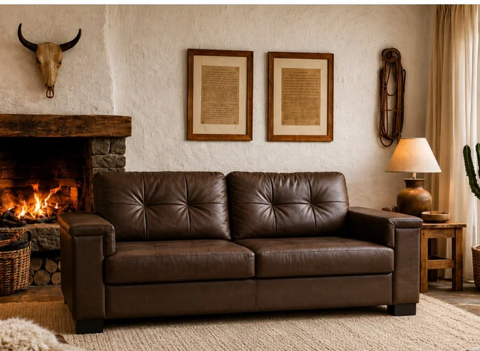 SOFA MALASIA 2 CUERPOS CH8514 en Marrón - Sillones y sofás, Uruguay | Alfa Ventas