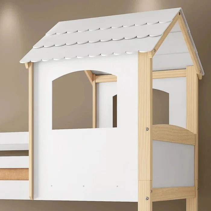 Cucheta Cama Casita Infantil - Blanco en Blanco - Dormitorio, Uruguay | Ecowood, vista 5