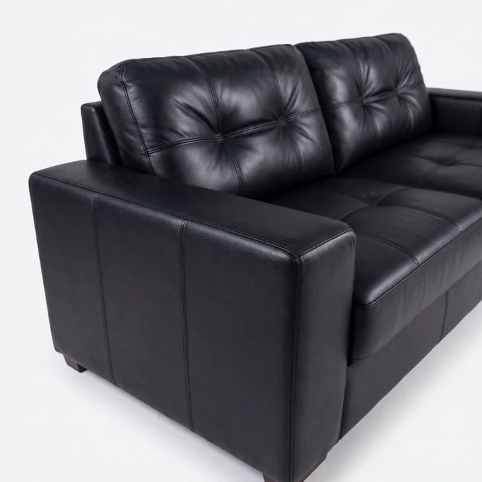Sofá Fargo - Cuero Básico - 3 cuerpos - 450 (Negro) en Negro - Sillones y sofás, Uruguay | Nyr, vista 4