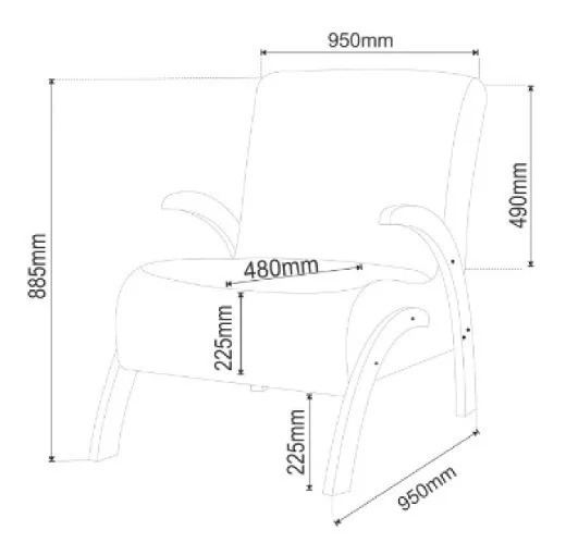 Butaca Living Sillon 1 Cuerpo Sofa Flower Marron en Madera natural - Butacas, banquetas y puffs, Uruguay | Soy Hogar, vista 7
