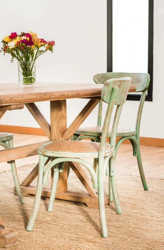 MESA COMEDOR DE OLMO JACINTA - 1.40 X 0.90 MTS en Madera natural - Mesas de comedor, Uruguay | La Iberica, vista 9