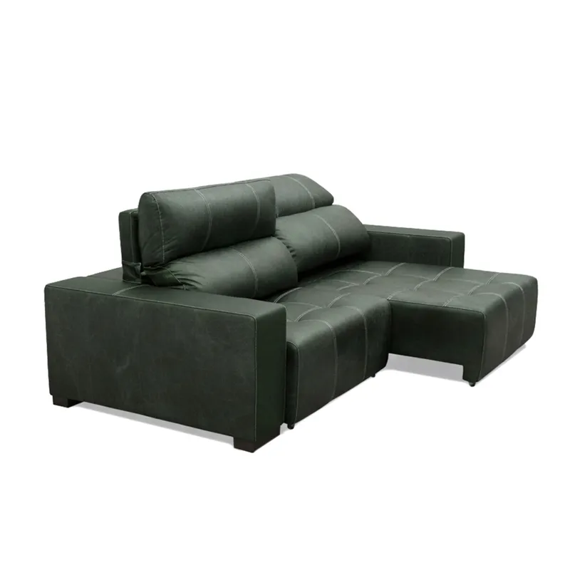 Sillón cama Madrid - 4 Cuerpos 100% Cuero - Verde en Marrón, Negro, Verde - Sillones y sofás, Uruguay | Rústico Hogar