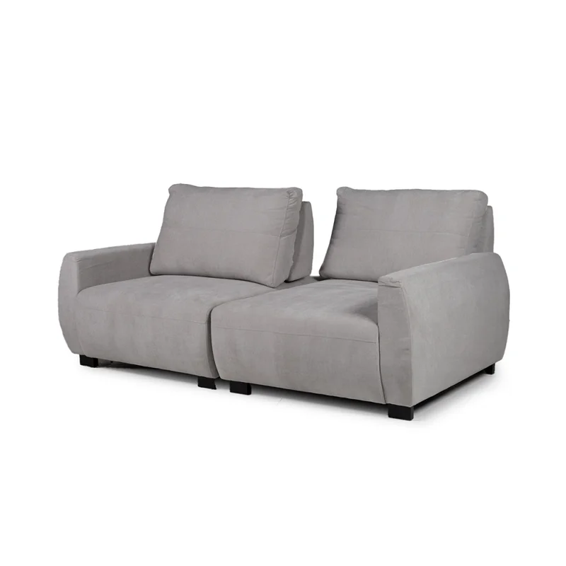 Sofá Carino (Retráctil) - Tela Microfibra - 2 cuerpos - Kruger 06-155 (Ceniza) en Gris - Sillones y sofás, Uruguay | NYR, vista 3