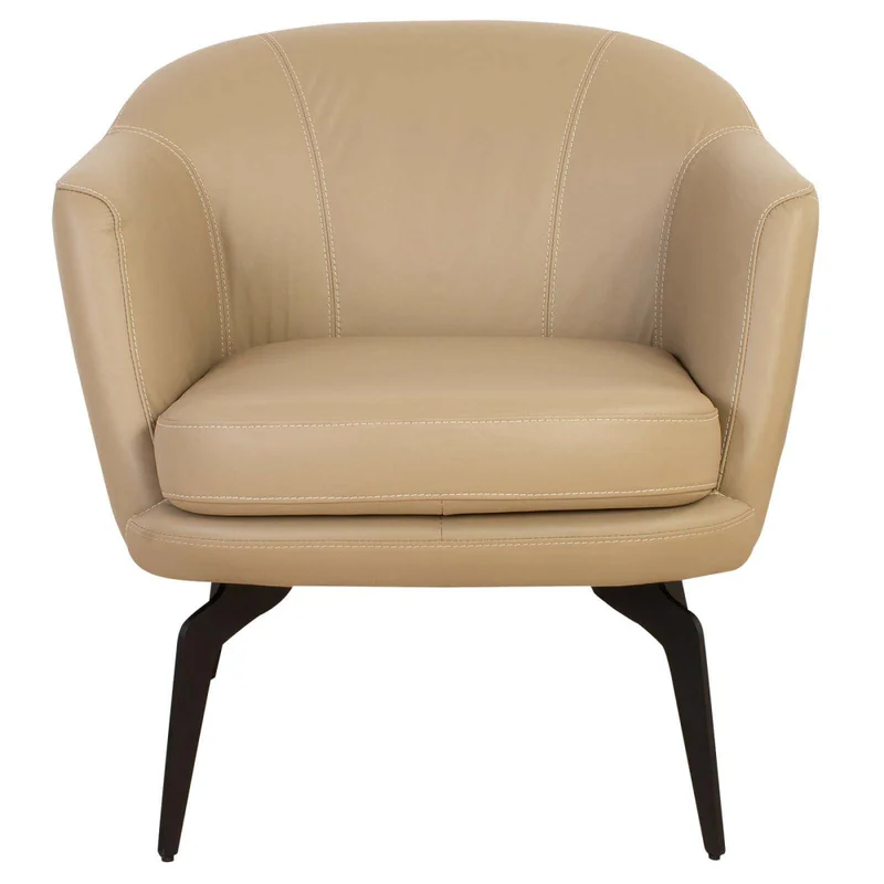 Butaca Fija 1 Cuerpo Cuero-100-natural Verde 1002 Khaki en Beige - Sillones y sofás, Uruguay | Divino, vista 3