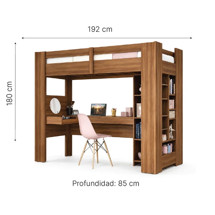 Cama Escritorio Moderno en Jatobá - Dormitorio, Uruguay | Muebles Express, vista 3
