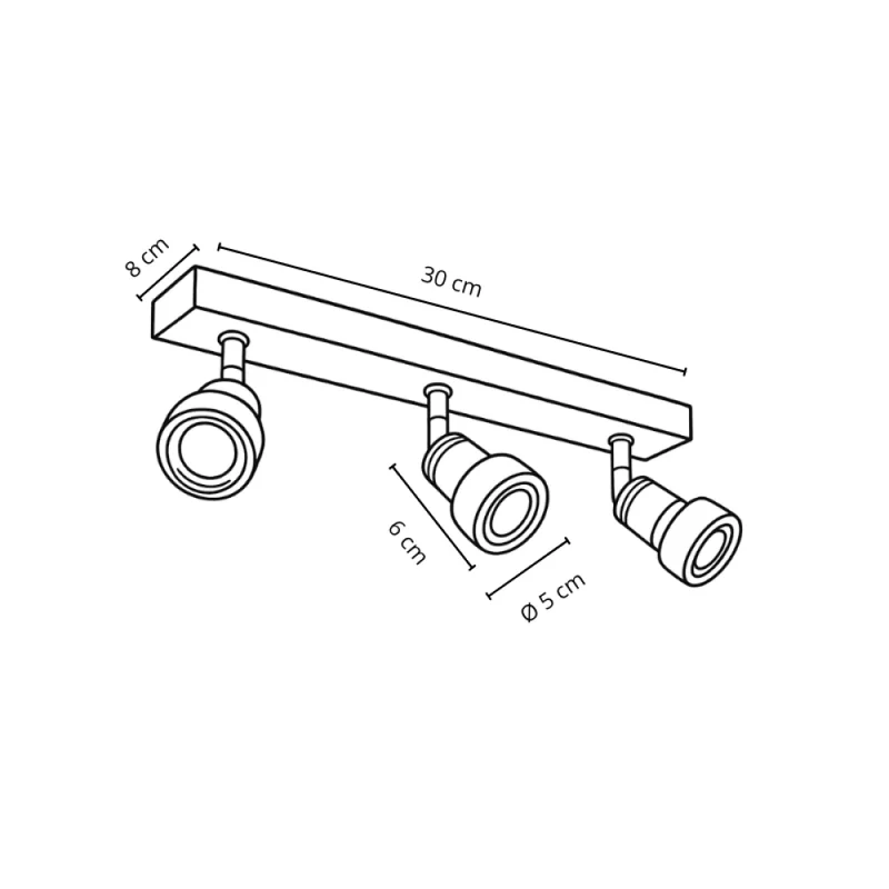 Lámpara Niza Triple Orientable Negra en Negro - Lámparas colgantes, Uruguay | Serlux, vista 8